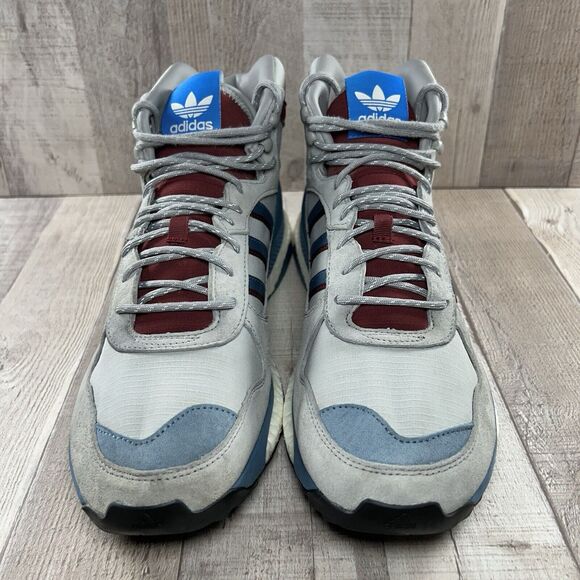 Adidas Mens 10.5 Human Made X Marathon Free Hiker Shoes Clear Onix Burgundy Gray - Picture 4 of 16